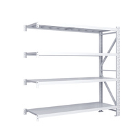 Scaffalatura in Acciaio Prefabbricata per Carichi Medi, Mensole Metalliche da 400kg per Sistema di Scaffalature per Grandi Magazzini