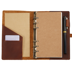 Taccuino Vintage fatto a mano A6 per uomo donna donna formato formato <span class=keywords><strong>copertina</strong></span> in pelle 100gsm carta Dowling bianca foglio interno a foglia larga - Product Image 3