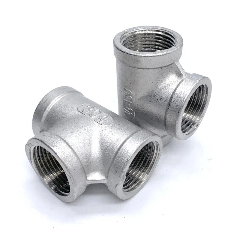 Factory Industrial 304 316l Stainless Steel 3 Ways Tee Pipe Fittings