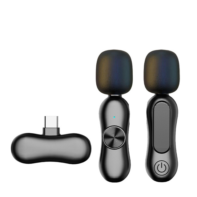 A20 Wireless Lavalier Microphone Type-C Clip-On Noise Reduction Reverb Mini Mic for Phone Live Streaming Vlog Recording