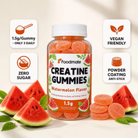 Gommes de créatine 99% pure pour hommes et femmes, croissance musculaire, forme de dessin animé, multicolores, sucrées, bouteille de 360g, emballage en vrac
