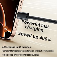 Câble de données tressé en gros PD100W PD240W Type-C vers Type-C 0,5m 1m 2m 3m 4m 5m 6m pour iPhone 15 16 17 Pro Max iOS Android