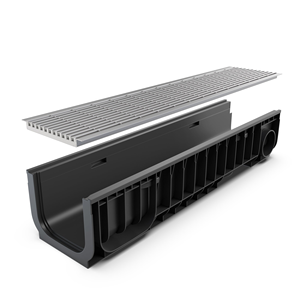 כיסוי תעלת ניקוז ליניארית אופקית לרצפה, עשוי נירוסטה SS304, לבנייני משרדים יוקרתיים, קניונים וחוץ. - Product Image 2