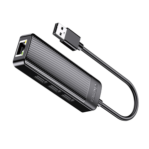 Kakusiga tốc độ cao di động USB để USB2.0 * 3 + RJ45 0.2 mét 4-in-1 100Mbps Card mạng chuyển đổi - Product Image 1