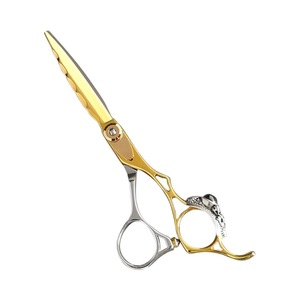 Ciseaux de coiffure pliables en acier inoxydable, ciseaux de précision pour salon, design personnalisé, outil de coiffure professionnel, vente en gros - Product Image 1