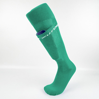 Chaussettes de football professionnelles pour jeunes avec protège-tibias renforcé Position du logo du bas du talon/orteil