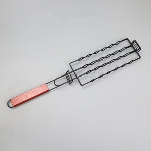 Soporte para Hot Dogs de Hierro Forjado Negro, <span class=keywords><strong>Cesta</strong></span> para Asar Jamón y Salchichas, Red para Barbacoa, Herramienta para Camping y BBQ - Product Image 5
