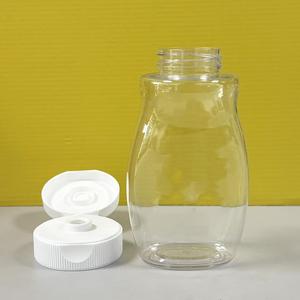 Bouteille en plastique PET à inverser, bouteille à presser en plastique pour ketchup, miel, sauce piquante avec bouchon à clapet - Product Image 5