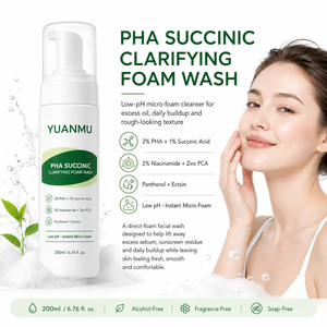 Tratamiento para el Acné con Ácido PHA, Ácido Succínico, Niacinamida, Zinc PCA, Limpiador Facial Espumoso Clarificante de Bajo pH, Equilibra la Oleosidad - Product Image 2