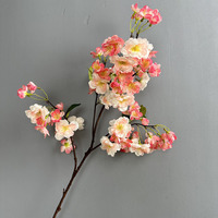 Ranting Bunga Sakura Buatan dari Sutra, Realistis, Modern, untuk Dekorasi Vas Bunga di Rumah, Pernikahan, Hari Valentine, Paskah