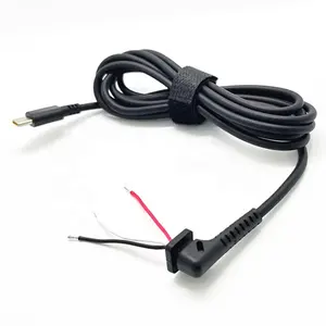 Kabel pengisi daya USB Tipe C, kabel perbaikan adaptor daya colokan DC untuk Dell Laptop Adapter USB C kabel konektor daya 1.8m