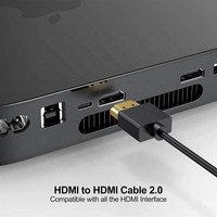 Câble HDMI noir Xput, 10 cm, 15 cm, 20 cm, 30 cm, 50 cm, 100 cm, ultra fin, plaqué or, 4K 2.0V 1080P, mâle-mâle