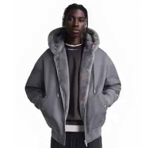 Veste d'hiver réversible pour homme LAYENNE, coupe-vent, manches classiques, en polyester/coton. - Product Image 1