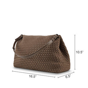 <span class=keywords><strong>2025</strong></span>年奢华编织氯丁橡胶单肩包 氯丁橡胶编织手提包 大容量手提包 女式包 - Product Image 4