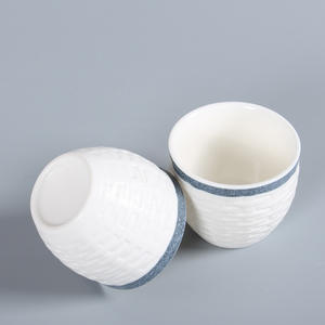 Cesta de pescado tejida de cerámica creativa Asijia, dispensador de calentador de vino japonés, traje de vino esmaltado de cerámica amarilla - Product Image 3