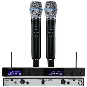 ระบบไมโครโฟนไร้สาย UHF ระดับมืออาชีพ SLXD24D B58 2 ช่องสัญญาณ รุ่น SM Beta58 Beta87A สำหรับโบสถ์ โรงเรียน SLXD4 - Product Image 6