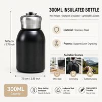 Gobelet isotherme compact en acier inoxydable avec gravure laser personnalisée pour cadeaux promotionnels et utilisation quotidienne en trajet domicile-travail