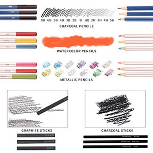 Il Kit artistico portatile <span class=keywords><strong>da</strong></span> 40 pezzi per LISI professionale include matite <span class=keywords><strong>da</strong></span> <span class=keywords><strong>disegno</strong></span> con custodia portatile - Product Image 2