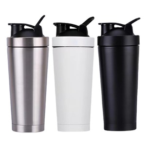 Benutzer definierte Bpa Free Protein Insula ted Sport Metall mischer Mixer Wasser flasche Gym 304 Edelstahl <span class=keywords><strong>Shaker</strong></span> Flasche - Product Image 4