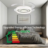 Le lustre moderne escamotable simple de 48 pouces a mené le ventilateur de plafond mené par 3 couleurs avec la lumière