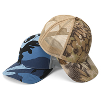 Gorra Trucker Personalizada al por Mayor con Malla Trasera, de Alta Calidad, 5 Paneles, Camuflaje Frontal Impreso, Transpirable, Modelo Richardson 112