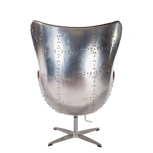 <span class=keywords><strong>Fauteuil</strong></span> <span class=keywords><strong>aviateur</strong></span> classique du milieu du siècle en aluminium, style rétro, <span class=keywords><strong>fauteuil</strong></span> pivotant inclinable, industriel, en cuir véritable, <span class=keywords><strong>fauteuil</strong></span> œuf - Product Image 3