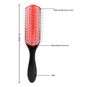 Cepillo <span class=keywords><strong>Denman</strong></span> de 9 Filas en Oferta para Uso Doméstico, Cepillo de Peinado Plegable con Logotipo Personalizado y Cerdas de Nailon para Desenredar el Cabello - Product Image 3