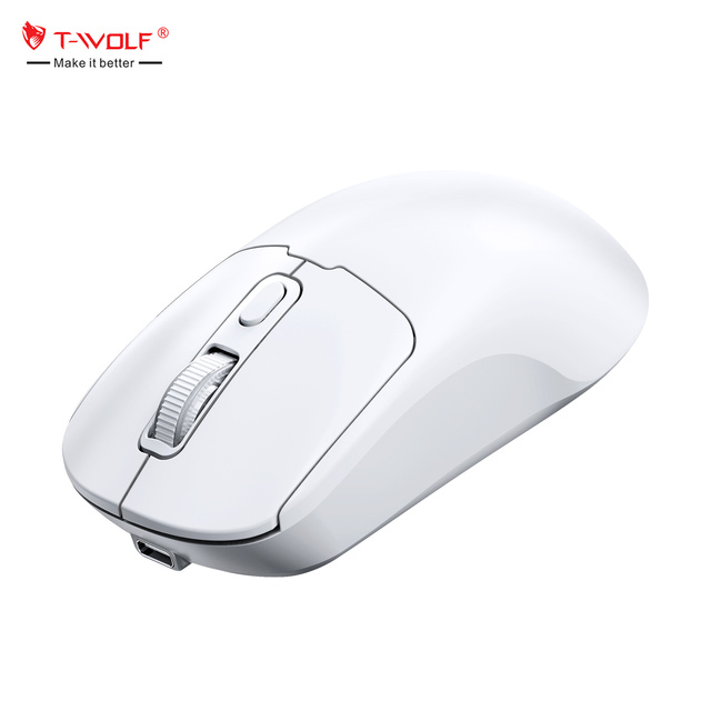 T-WOLF Q3 2.4G Optical Wireless BT Rechargeable Mouse Cordless Mouse Portable USB Interface 4 Buttons 1200DPI PC Computer