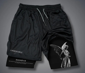Shorts de sport vintage en toile pour hommes grandes tailles, écologiques, anti-UV, respirants, longueur genou, avec cordon de serrage - Product Image 4