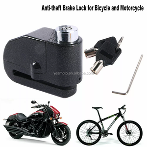 Blocco a disco di allarme da 7mm Set di blocco del freno a disco antifurto per bicicletta moto nero nuovo - Product Image 3
