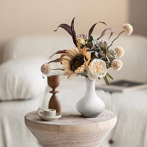 Vase japonais en <span class=keywords><strong>poterie</strong></span> brute <span class=keywords><strong>ikebana</strong></span>, centres de table modernes, blanc mat, petits vases à bourgeons en céramique pour la décoration de la maison - Product Image 4