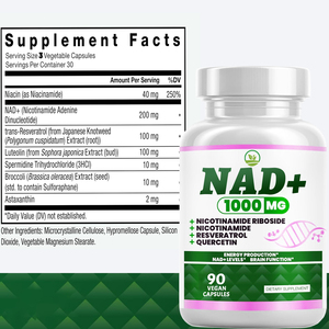 OEM penjualan terbaik Vegetarian NAD + kapsul meningkatkan metabolisme energi penuaan tempur PQQ meningkatkan jenis suplemen Herbal - Product Image 2