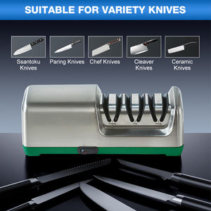 Affûteur de couteaux électrique portatif 20W en ABS à deux niveaux, silencieux, pour <span class=keywords><strong>cuisine</strong></span> et restaurant - Product Image 2