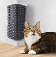 Jouet d'angle pour chat, motif dessin animé, avec brosse de massage et fonction couineur pour gratter