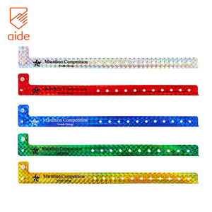 Özel festivali plastik vinil holografik bileklik kimlik su geçirmez PVC bilekliği plastik etkinlik bilekliği - Product Image 6