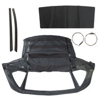 Nueva parte superior suave convertible negra con ventana de plástico transparente para R107 1973-1989 380SL 450SL 560SL MBZ1076845 MBZ17054651