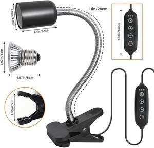 مصباح حراري زواحف <span class=keywords><strong>UVB</strong></span> <span class=keywords><strong>UVB</strong></span> مع خرطوم دوار ومصابيح موقوت مناسبة لسلحفاة زواحف التنين الملتحية - Product Image 2