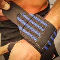 En gros, Bandes de poignet élastiques robustes pour haltérophilie, avec logo personnalisé, pour la musculation et l'entraînement de force