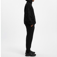Nouvelle Collection Hiver Homme : Survêtements Oversize à Strass, Style Ample, Sweat à Capuche et Pantalon de Jogging Respirant, Séchage Rapide, Léger