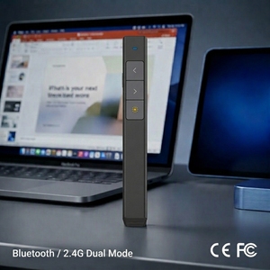 Pointeur laser sans fil certifié CE FCC, Bluetooth 2.4G, double mode, pour présentations professionnelles, réunions, bureaux, écoles - Product Image 1