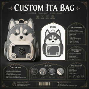 Custom Printing Pu Leather Designer Clear Window Ita Bag Animals Shape <strong>Backpack</strong> with Insert - Product Image 5