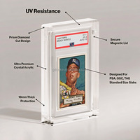 Étui de protection transparent personnalisé en acrylique moulé magnétique de qualité supérieure, anti-UV, avec 92 % de transmission lumineuse, pour cartes gradées