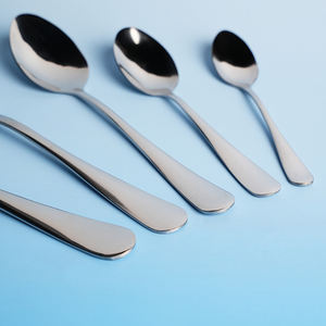 Juego de cubiertos de plata con cucharas de cena y postre de acero inoxidable en stock de fábrica al por mayor - Product Image 3