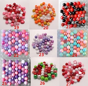 Cuentas Sueltas al por Mayor, Color Rosa <span class=keywords><strong>Princesa</strong></span>, Cuentas de Goma de Mascar de 20 mm, para Manualidades Infantiles, Fabricación de Joyería, Accesorios para Collares Gruesos - Product Image 4