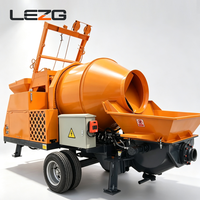 Machine intégrée mobile certifiée CE pour le mélange et le pompage de béton diesel, sur remorque, pour le marché de la construction rurale africaine