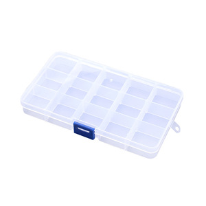 Transparent Jewelry Organizer <b>Box</b> 10 15 24 Compartments Plastic Desktop Storage Case For Jewelry <b>Makeup</b> Medicine - Product Image 5