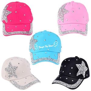 Gorras de béisbol con remaches para mujer, gorras de béisbol con remaches de diamantes de imitación con letras I LOVE JESUS - Product Image 2
