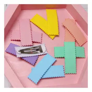Matte Surface Girls Clip Rectangle Macaron Color Hair Pins For Diy Jewelry Making Hair Clip Accessories