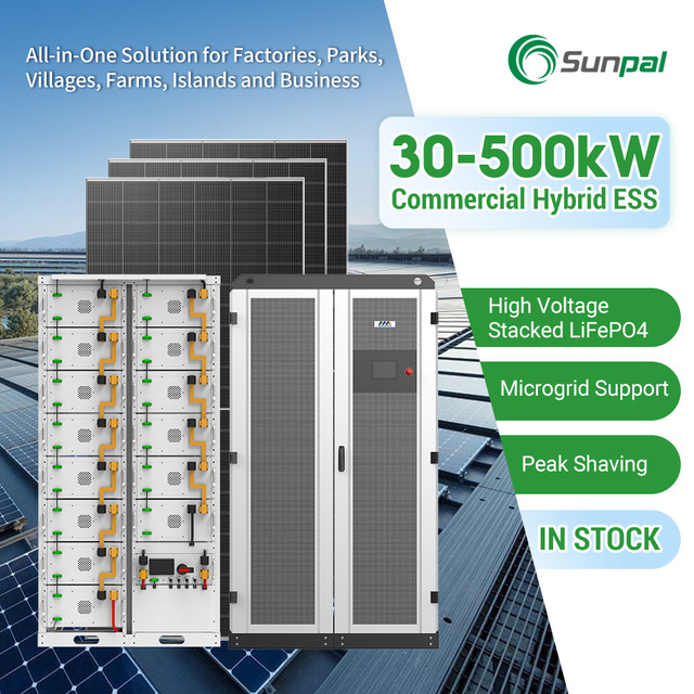 Sunpal Hybrid Photovoltaic Solar Panel Kit 30kw 40 kw 50 kw 3 Phase Solar off Grid System