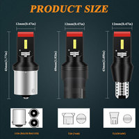 Feux de signalisation de marche arrière de voiture drl light 1156 BA15S BAU15S P21W P21/5 W T20 7740 W21W T15 W16W ampoule led